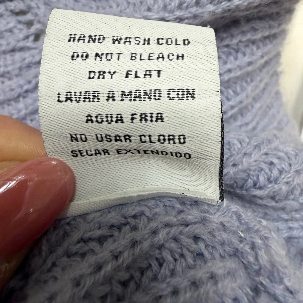 Easel Lavender Knit Poncho